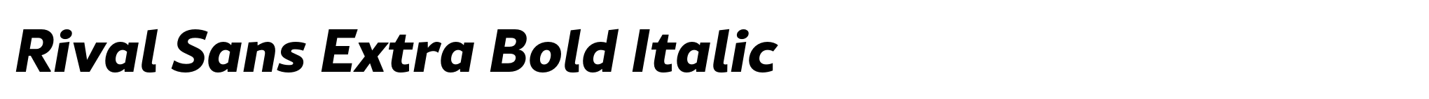 Rival Sans Extra Bold Italic image